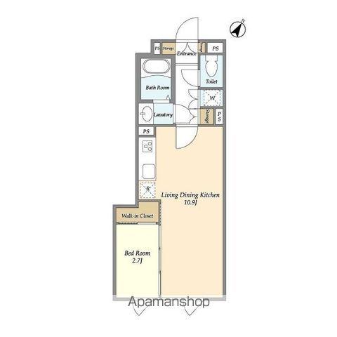 LA PERLA SASAZUKAⅡ(1LDK/2階)の間取り写真