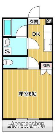 青江ビレッジ パートⅠ(1K/1階)の間取り写真