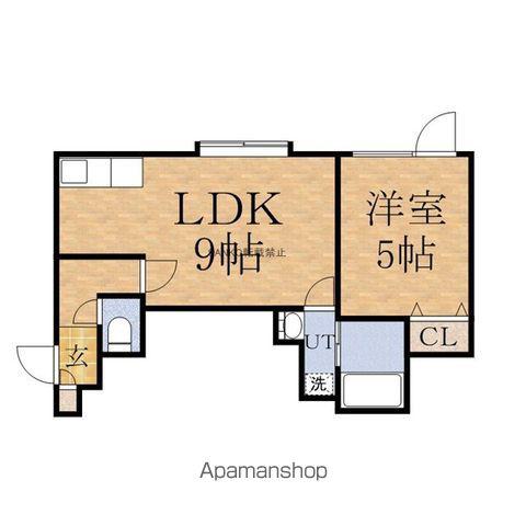ミライコートⅢ(1LDK/2階)の間取り写真