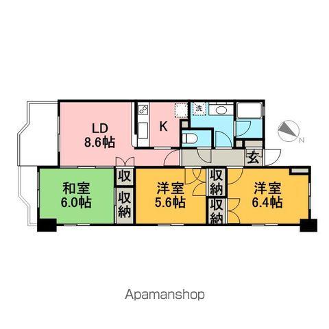 第2グランドフォート(3LDK/2階)の間取り写真