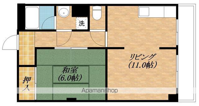 市兵衛第一ビル(1LDK/4階)の間取り写真