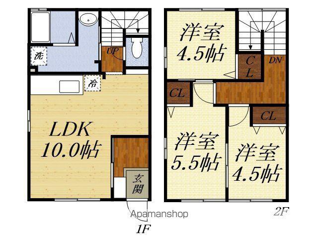 パルフェグリーン(3LDK/1階)の間取り写真