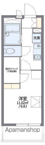 レオパレスクイーンハイツ掛川(1K/3階)の間取り写真
