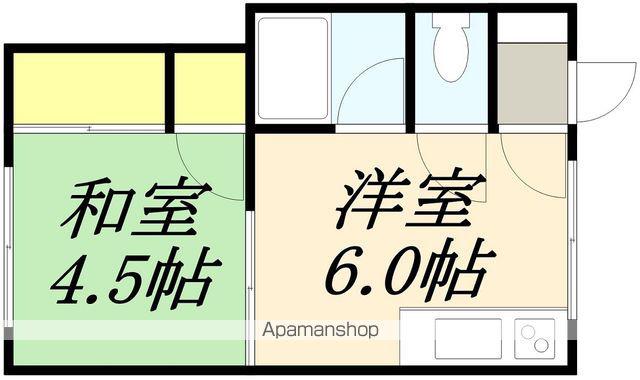 ハイツたかし(1DK/3階)の間取り写真