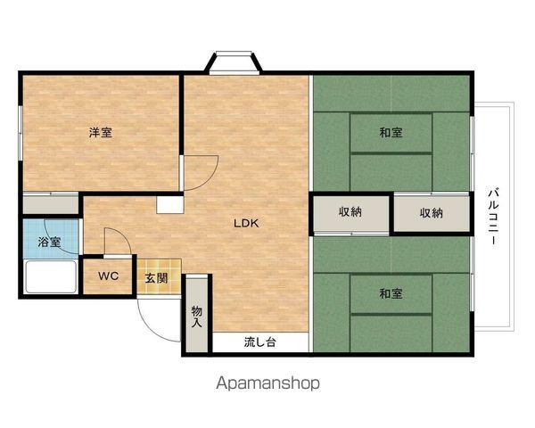 コスモ二色浜3(3LDK/3階)の間取り写真