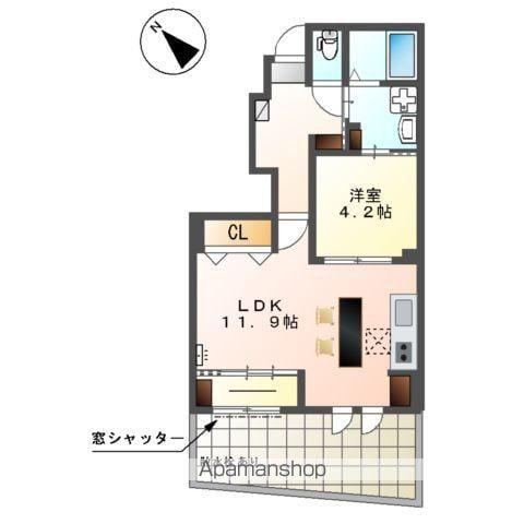 アートメゾン(1LDK/1階)の間取り写真