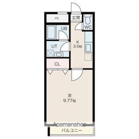 COMFORT PLACE(1K/1階)の間取り写真