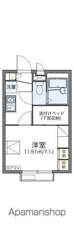 レオパレスOMOTEⅢ(1K/2階)の間取り写真