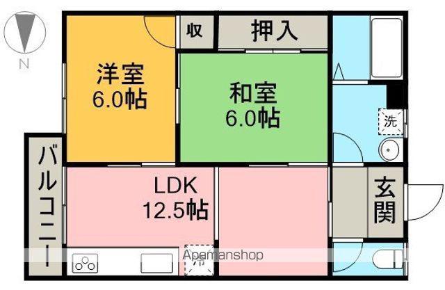 レジデンス佐野(2LDK/1階)の間取り写真