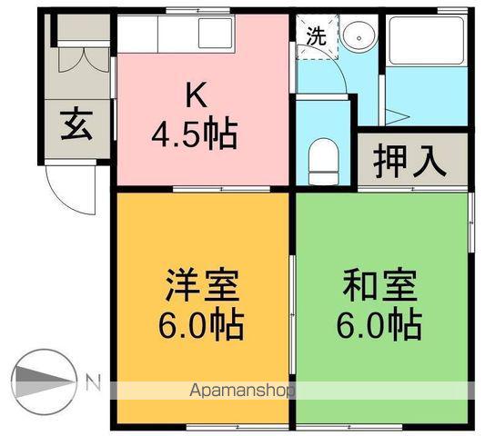 フレグランスたかみ(2K/1階)の間取り写真