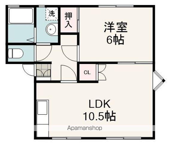 サンテラス田島 A(1LDK/1階)の間取り写真