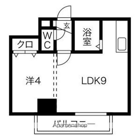 MAISON KAMUY KITAMARUYAMA(1DK/6階)の間取り写真