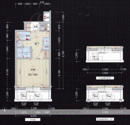 プレサンス難波南アーバニッシュ(1K/9階)の間取り写真