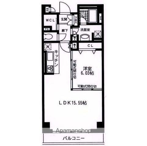 A-PLACE田町イースト(1LDK/10階)の間取り写真