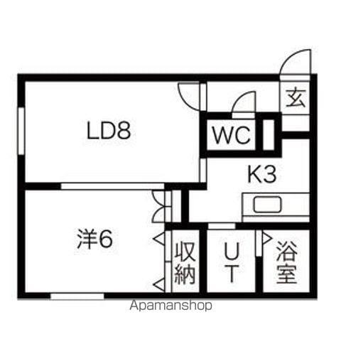 グランデュールII(1LDK/3階)の間取り写真