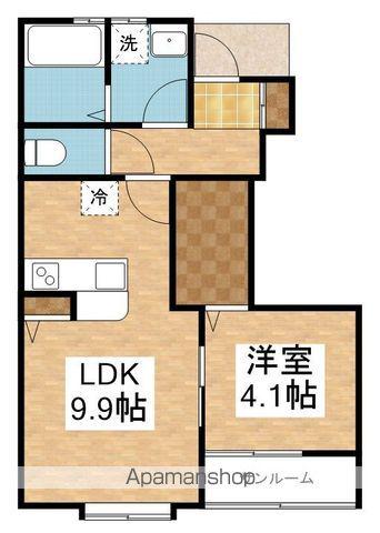 アルデーアⅢ(1LDK/1階)の間取り写真