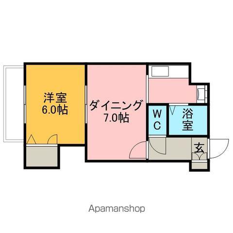 シャトーム壱番館(1LDK/3階)の間取り写真