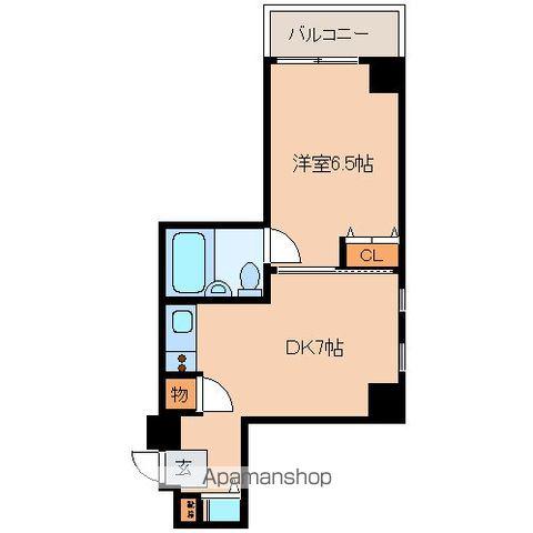 レジディア日本橋人形町(1DK/5階)の間取り写真