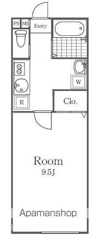 プリモフィオーレ(1K/1階)の間取り写真