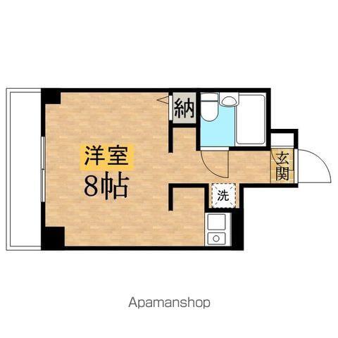 TIKビル(ワンルーム/8階)の間取り写真