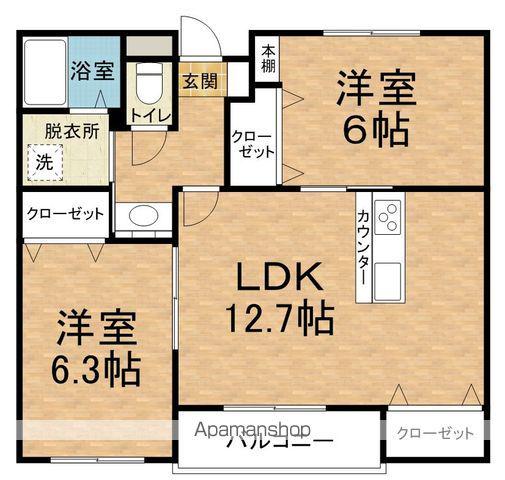 ヴィラ・クレアーレ(2LDK/1階)の間取り写真
