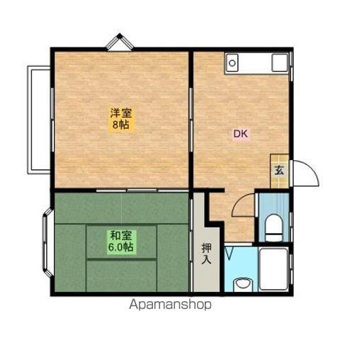 ハイツアイリスABC(2DK/1階)の間取り写真