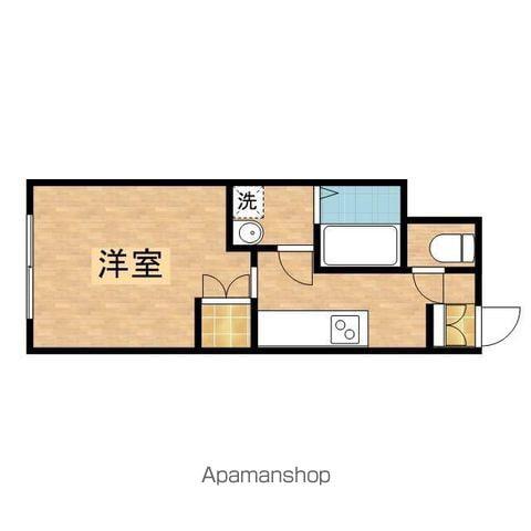 ピアシティ山王(ワンルーム/1階)の間取り写真
