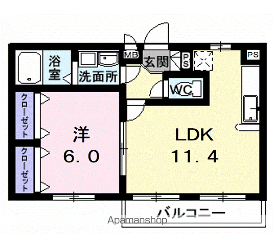 ジュピターⅠ(1LDK/1階)の間取り写真