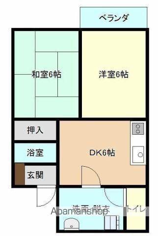 みなみロードマンション(2DK/3階)の間取り写真
