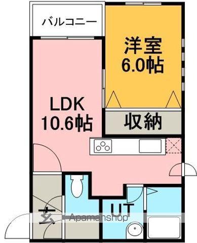 CALM VILLAGE(1LDK/3階)の間取り写真