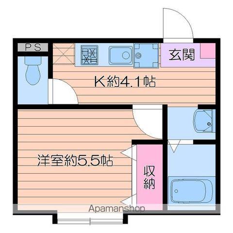パークステュディオ胡録台(1K/3階)の間取り写真