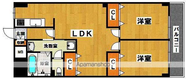 ターミナルマンション朝日プラザ堺(2LDK/11階)の間取り写真