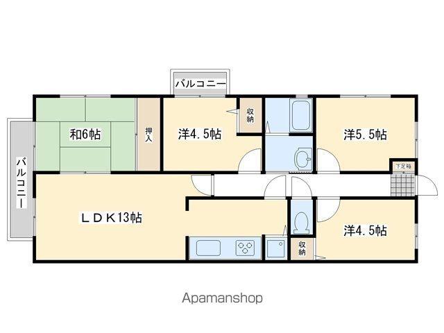 サンパーク引野Ⅱ(4LDK/5階)の間取り写真