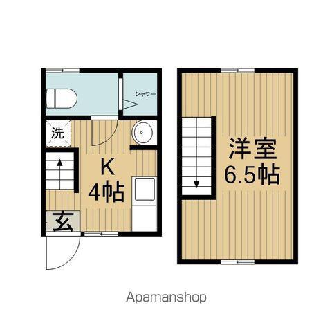 IKKA吉田(1K/1階)の間取り写真