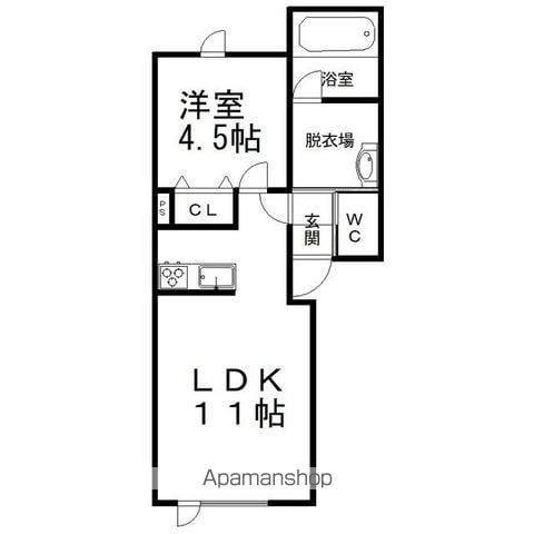 SERENO(1LDK/1階)の間取り写真