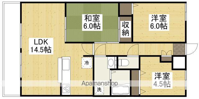 グランドール沖野上(3LDK/8階)の間取り写真
