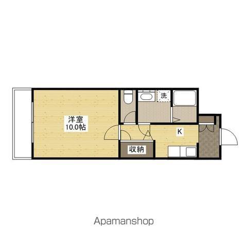 ティニーMATSUYAMA(1K/4階)の間取り写真