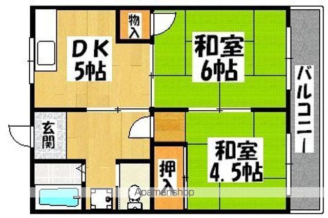 初芝マンション(2DK/3階)の間取り写真