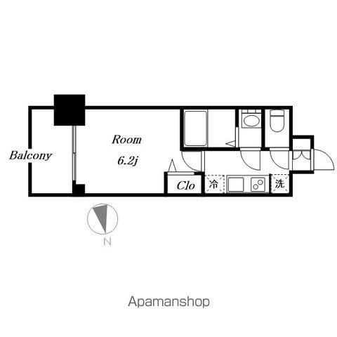 プレサンスジェネ上前津(1K/6階)の間取り写真