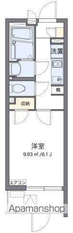 クレイノYK岡村(1K/1階)の間取り写真