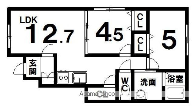 LEGAROⅠ(2LDK/1階)の間取り写真