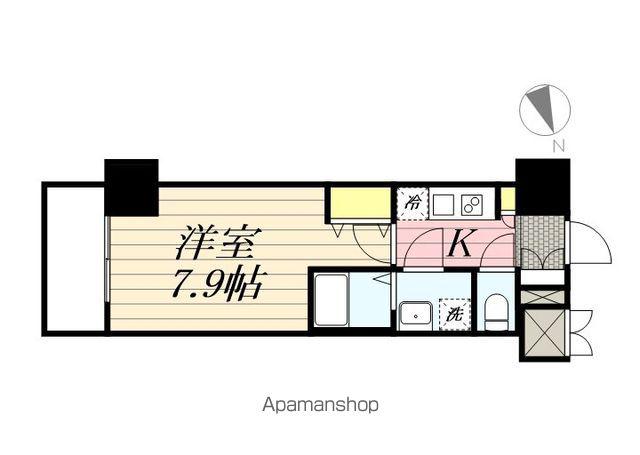 ラグゼナ松戸(1K/9階)の間取り写真