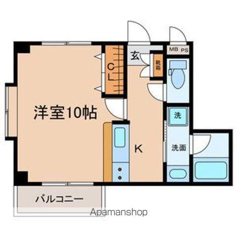 クオン千原(1K/4階)の間取り写真