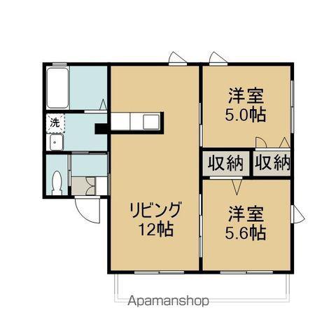 サンパティオⅡ(2LDK/1階)の間取り写真