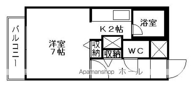 エンブレム札幌発寒2A棟(1K/4階)の間取り写真
