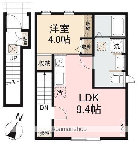 MAISON DE BONHEUR(1LDK/2階)の間取り写真