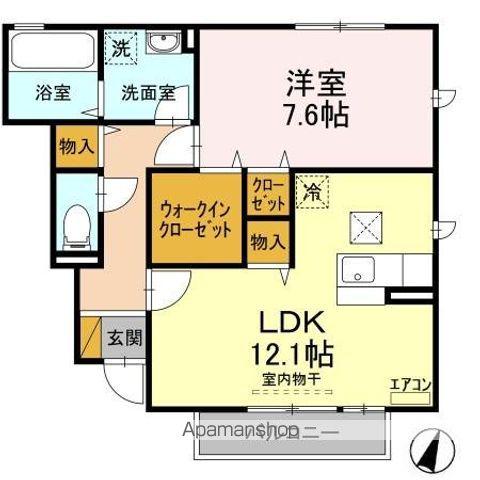 アルブルコートⅠ(1LDK/1階)の間取り写真