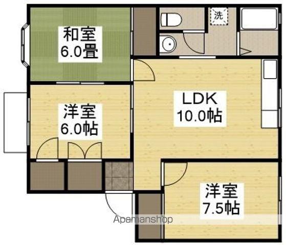 倉田第3コーポ(3LDK/1階)の間取り写真