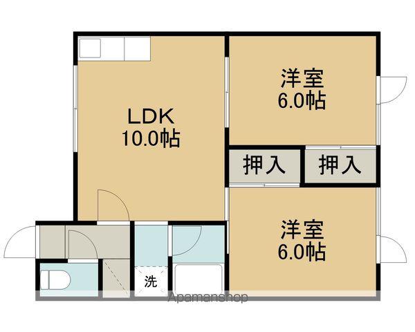 ロイヤルハイム青雲A(2LDK/2階)の間取り写真