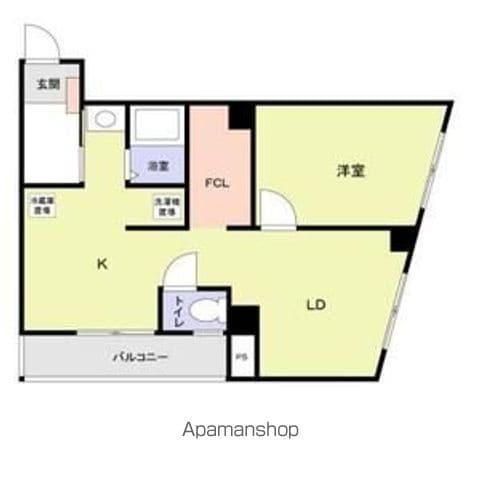 寿ビル(1LDK/4階)の間取り写真